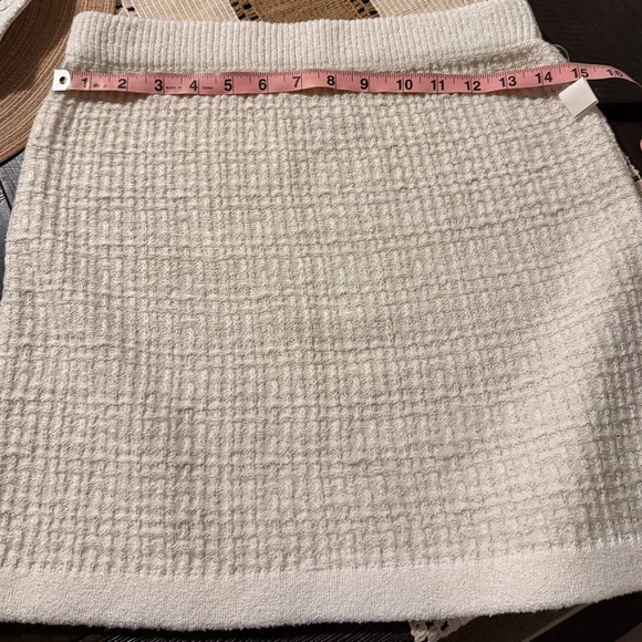 Rachel Zoe Ivory-Cream Textured Knit Cardigan & Skirt Set - Picture 2 of 6